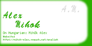 alex mihok business card